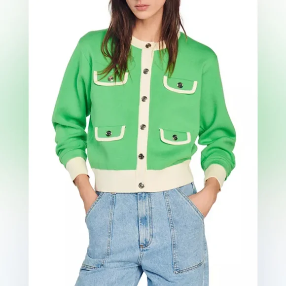Sandro Jackets Coats Sandromurcie Flap Pocket Cardigan